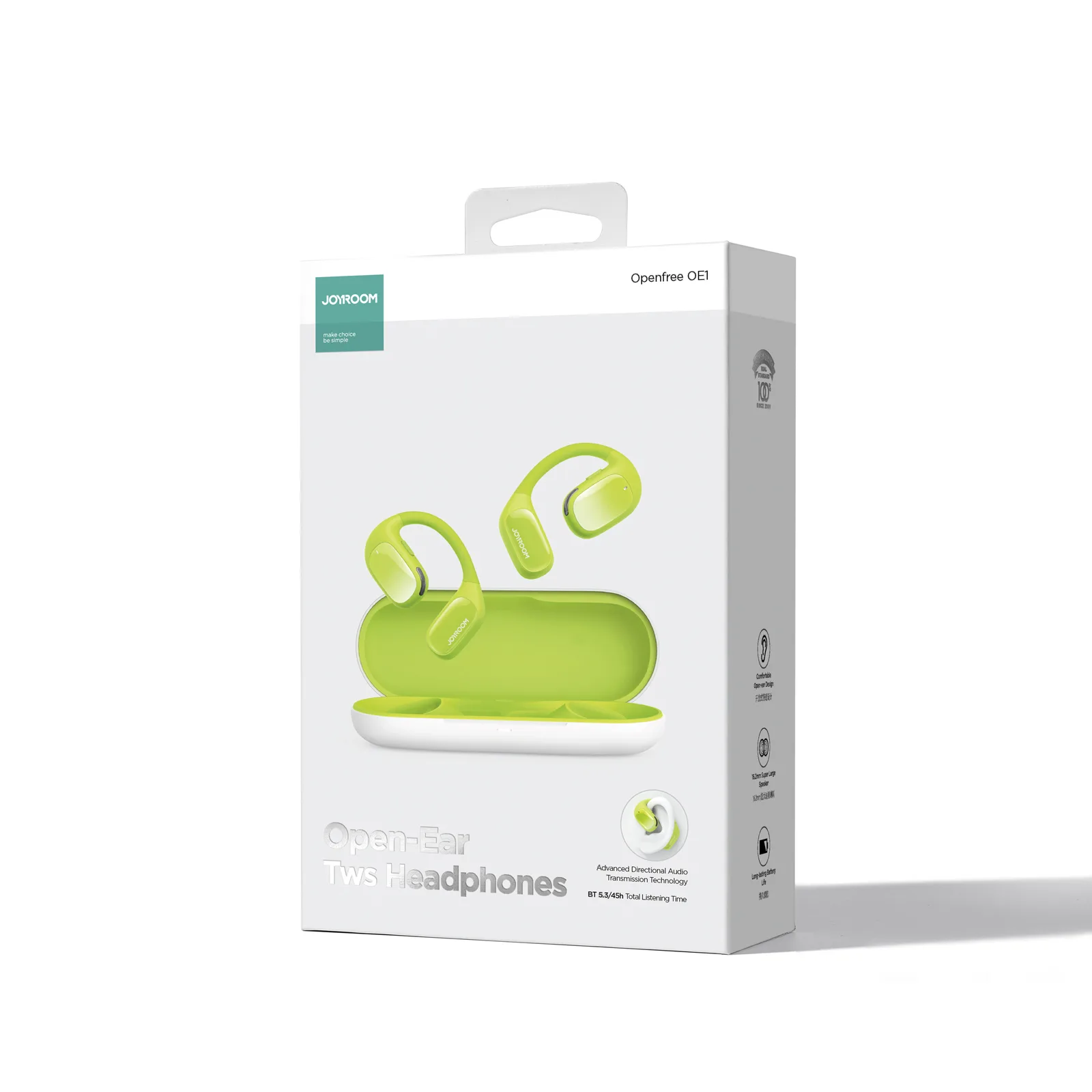 Openfree JR-OE1 Green Over-Ear Wireless Headphones 3