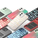 Pancerne etui pokrowiec z żelową ramką iPhone 12 mini Fusion Design różowo-zielony 6