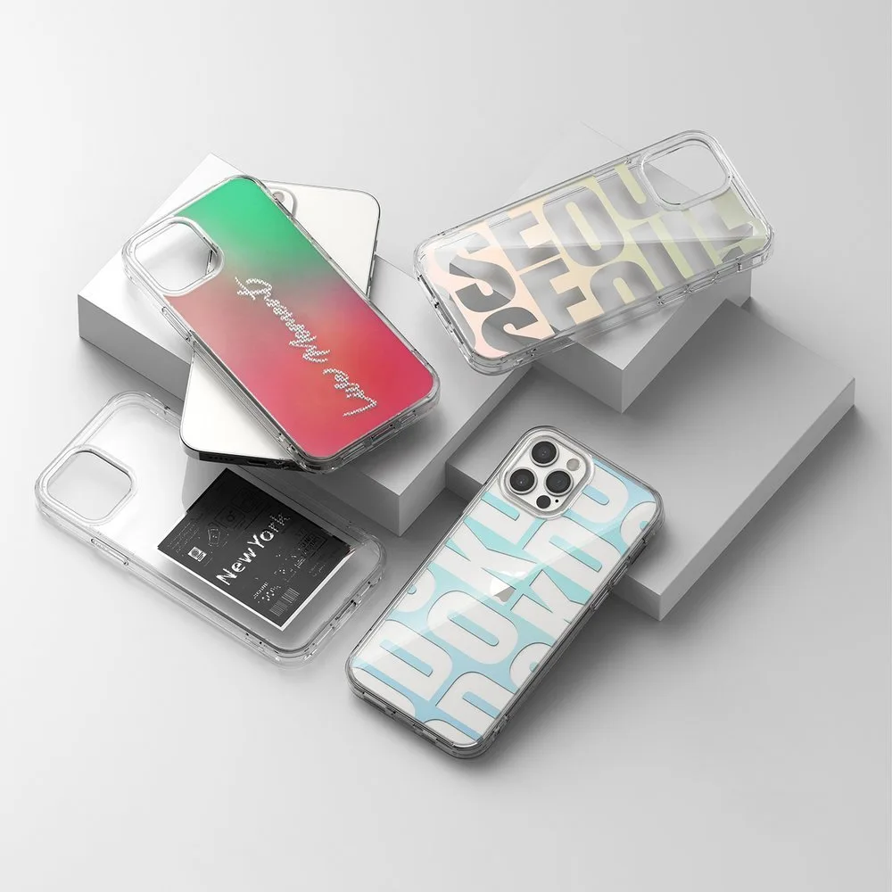 Fusion Design rózsaszín és zöld gélkeretes páncélos tok iPhone 12 Pro Max-hoz 5