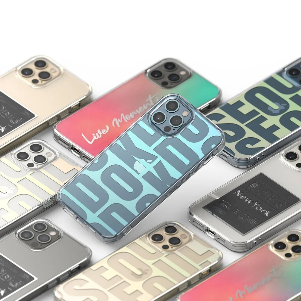 Fusion Design rózsaszín és zöld gélkeretes páncélos tok iPhone 12 Pro Max-hoz 6