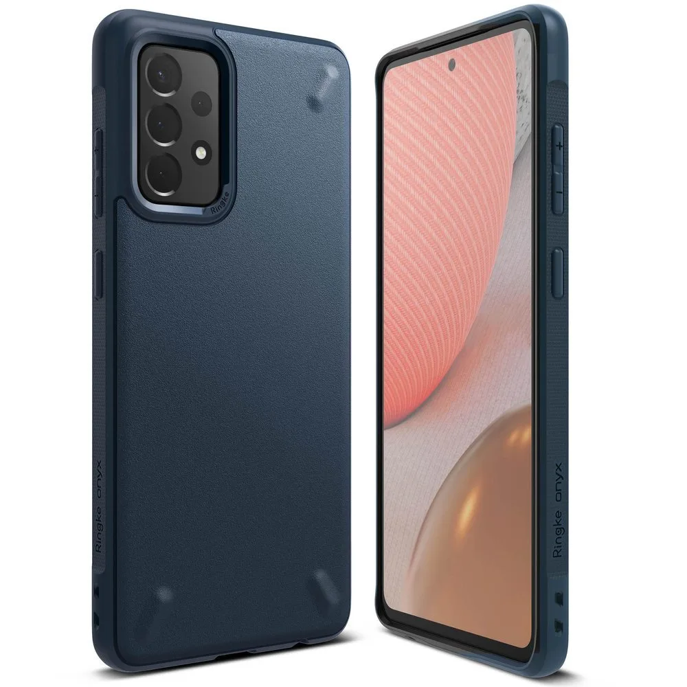 Tartós, megerősített tok a GALAXY A72 ONYX készülékhez, sötétkék színben