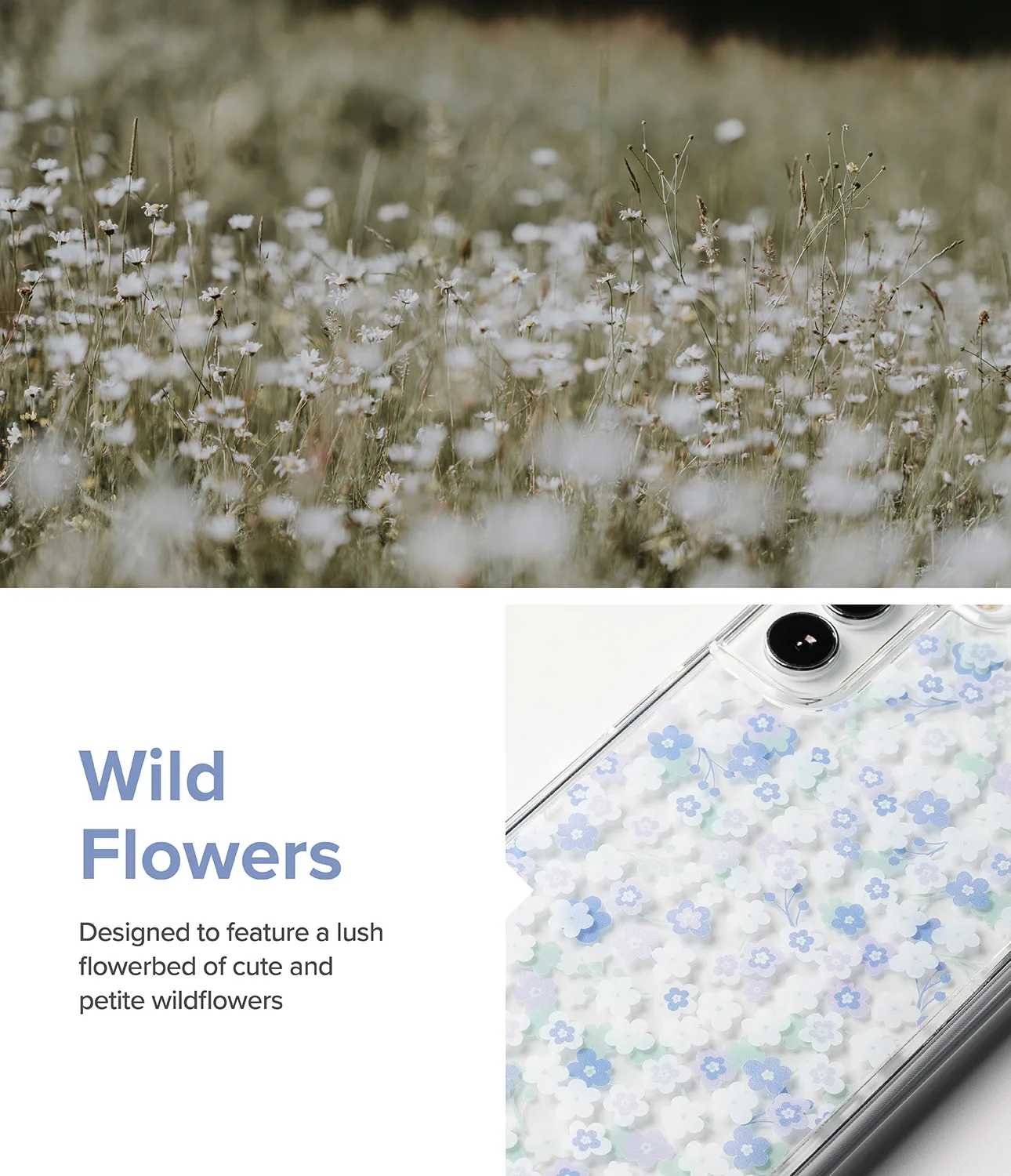 Tvrda futrola s gel okvirom za Galaxy S22+ Fusion Design Floral, prozirna 8
