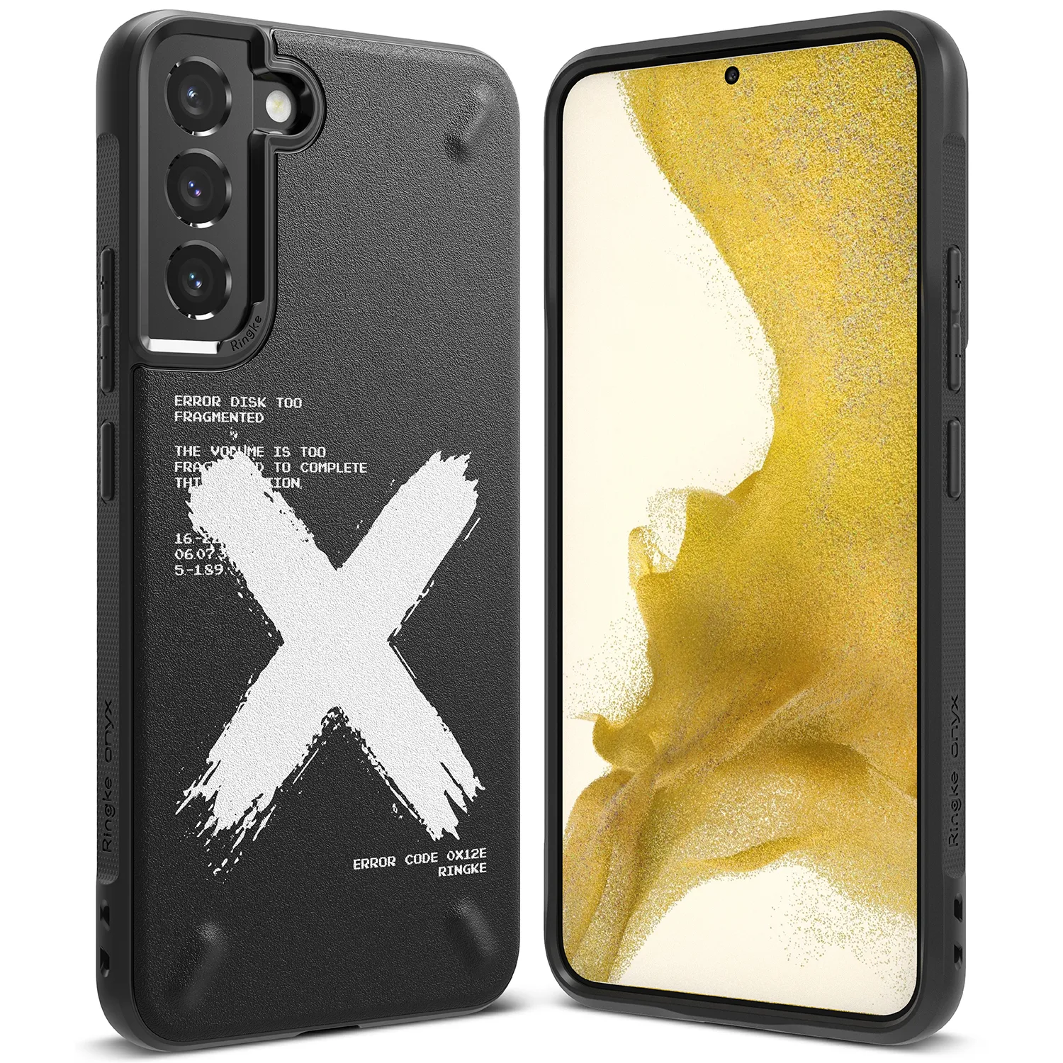Tartós Galaxy S22+ Onyx Design X fekete tok