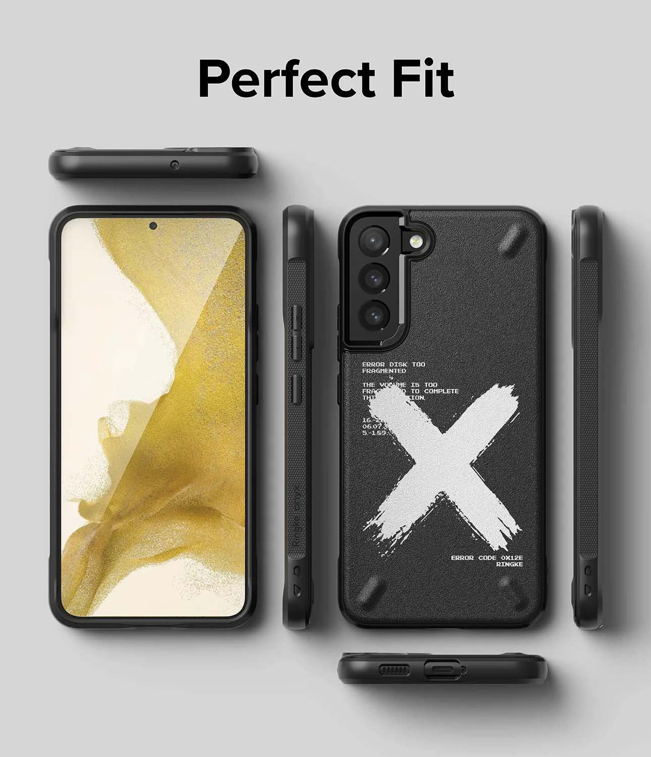 Tartós Galaxy S22+ Onyx Design X fekete tok 10