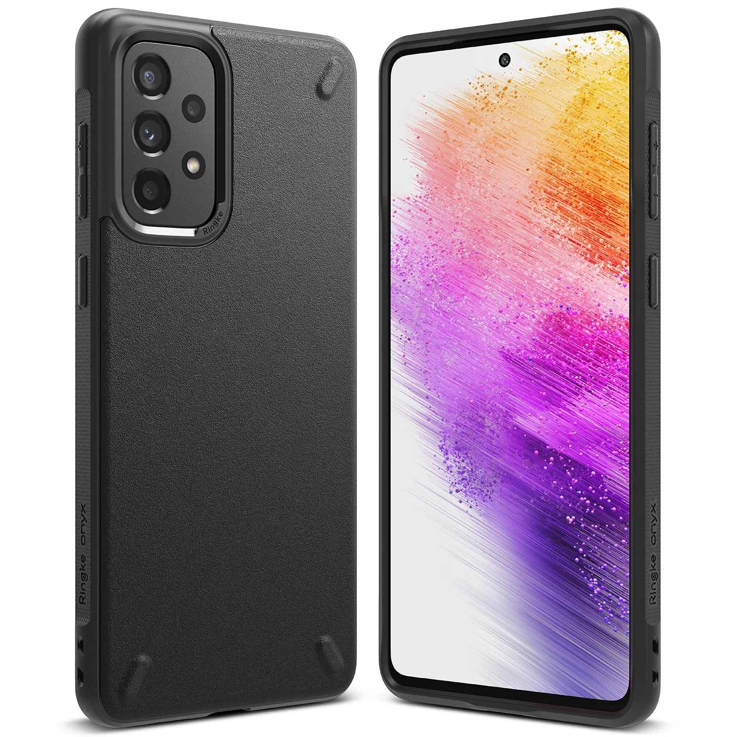Tartós és rugalmas Galaxy A73 Onyx fekete tok