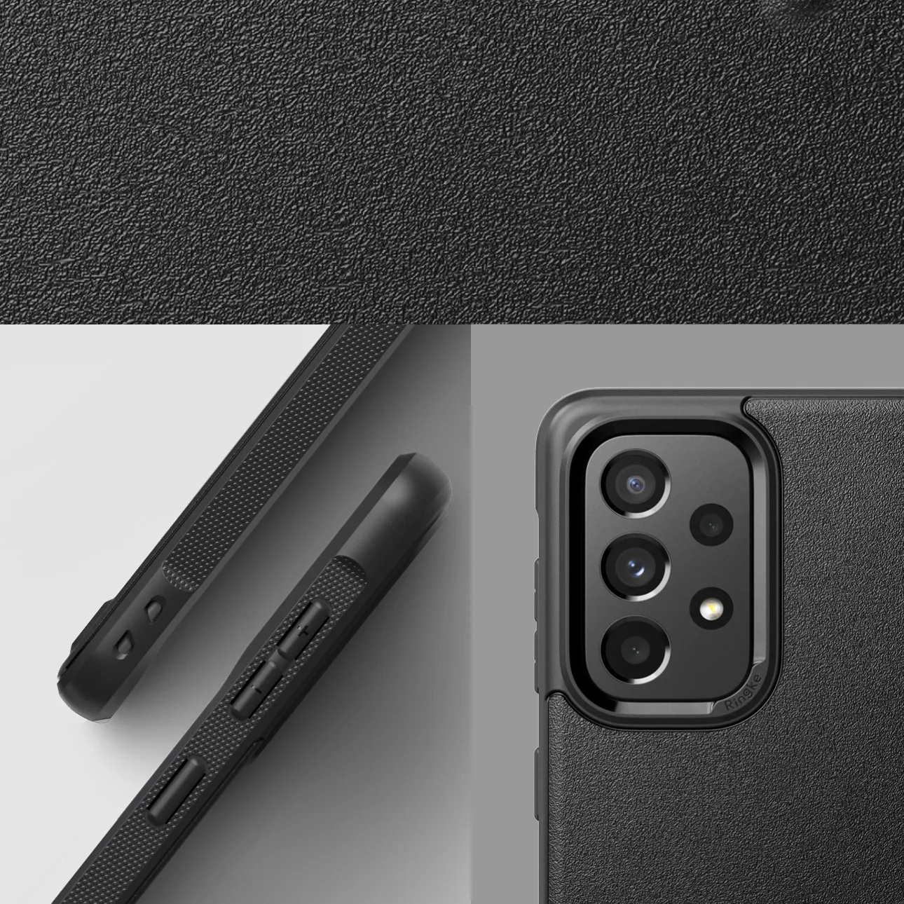 Tartós és rugalmas Galaxy A73 Onyx fekete tok 3