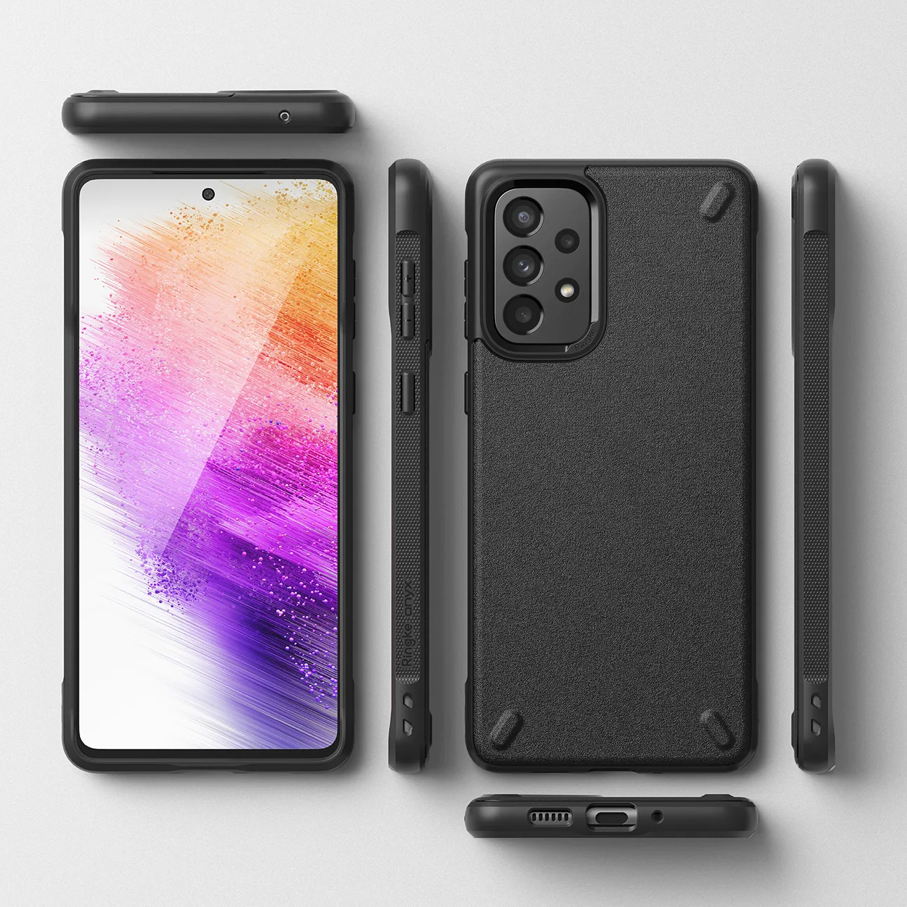 Tartós és rugalmas Galaxy A73 Onyx fekete tok 8