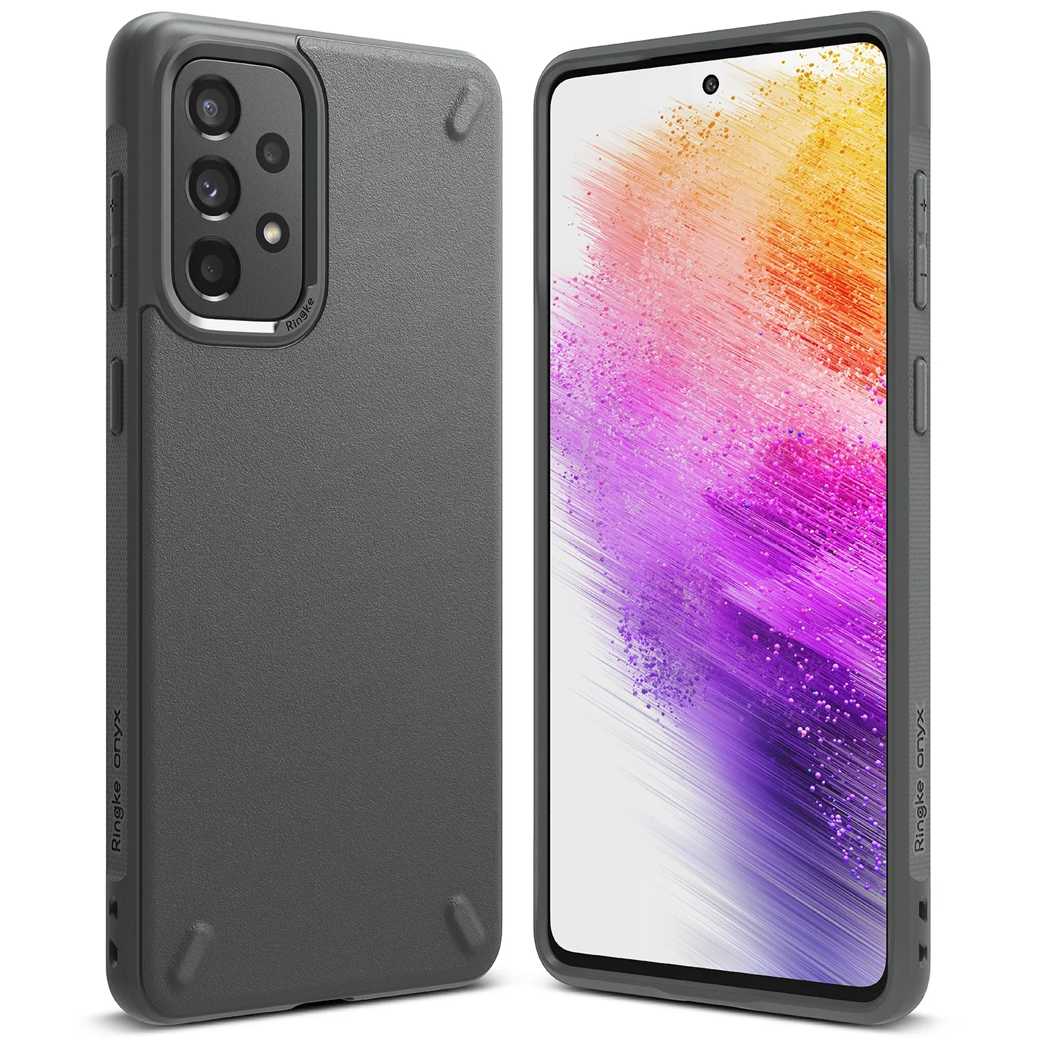 Tartós és rugalmas Galaxy A73 Onyx Gray tok