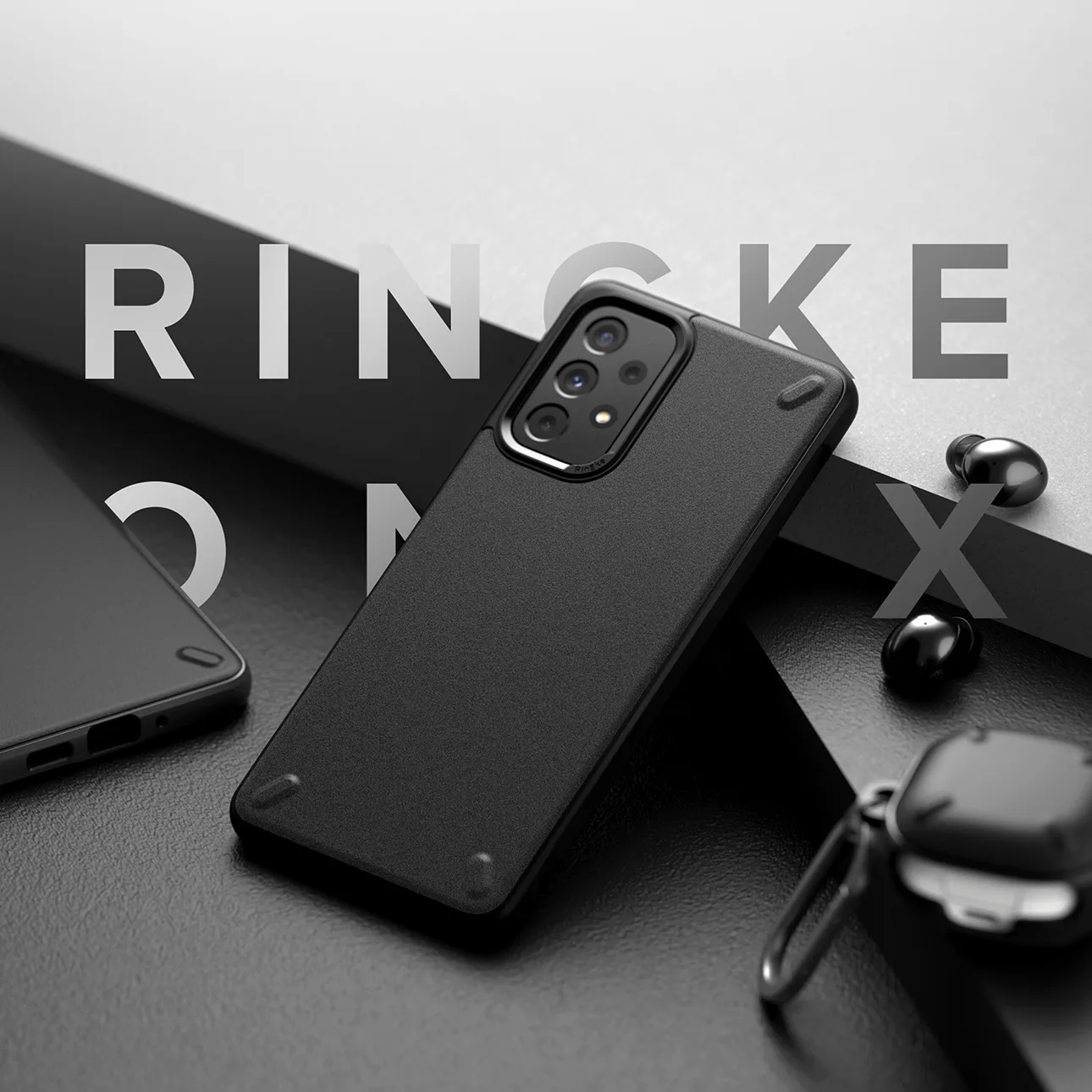 Tartós és rugalmas Galaxy A73 Onyx Gray tok 10