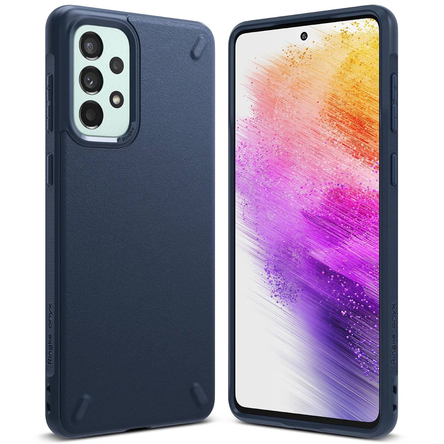 Tartós és rugalmas Galaxy A73 Onyx Navy Blue tok