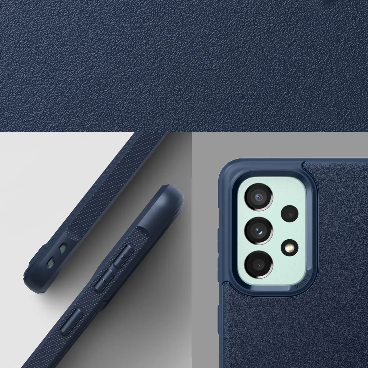 Izdžljiva i fleksibilna navlaka za Galaxy A73 u Onyx Navy Blue boji 3