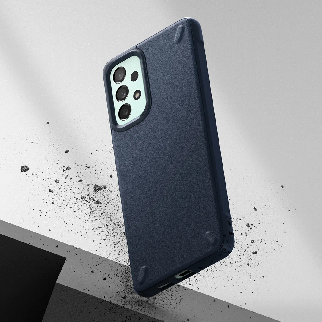 Izdžljiva i fleksibilna navlaka za Galaxy A73 u Onyx Navy Blue boji 5