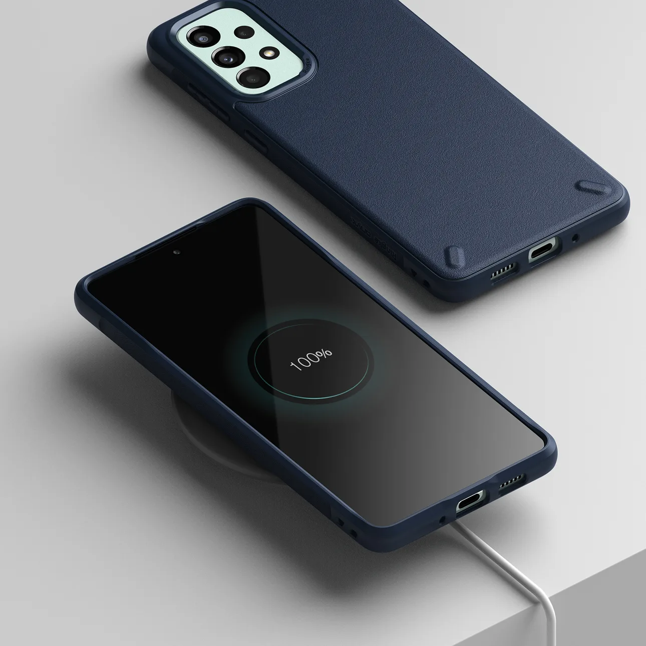 Izdžljiva i fleksibilna navlaka za Galaxy A73 u Onyx Navy Blue boji 7