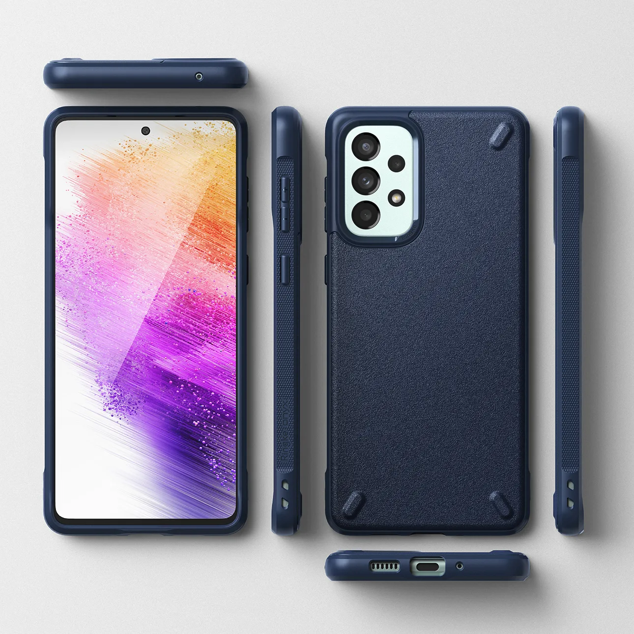 Izdžljiva i fleksibilna navlaka za Galaxy A73 u Onyx Navy Blue boji 8