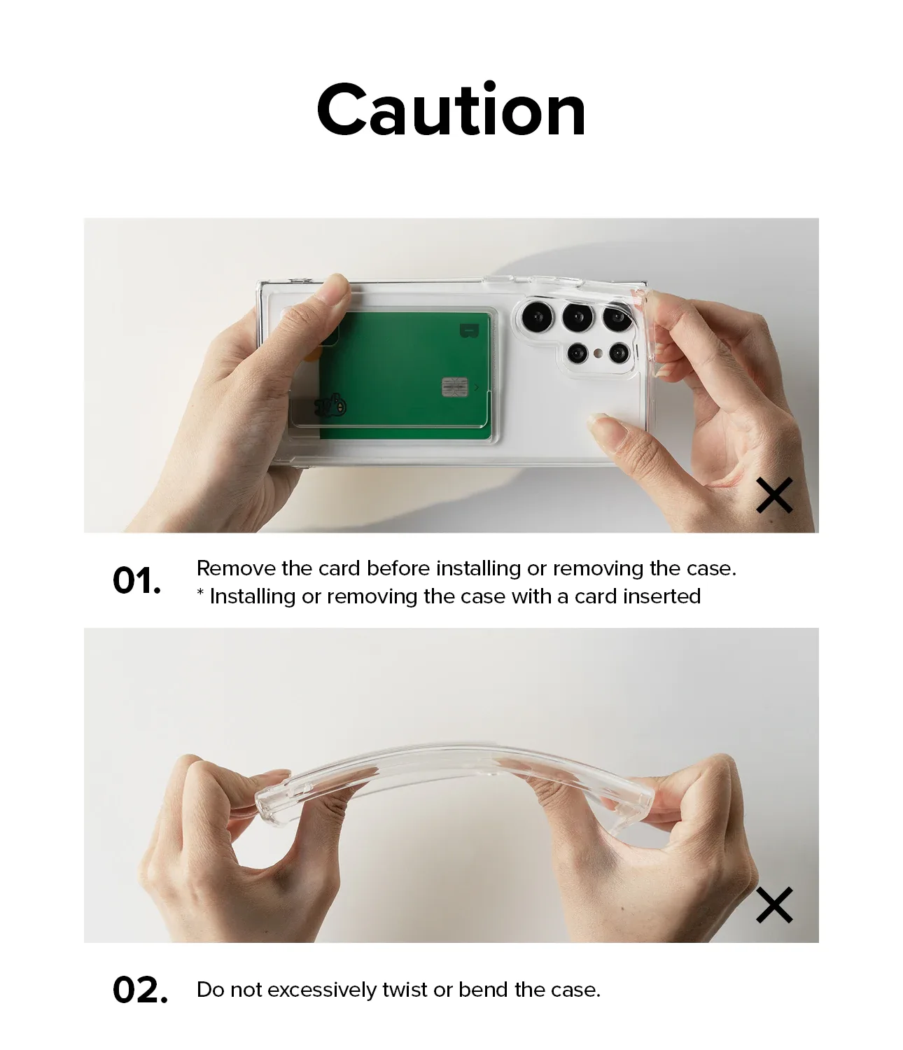 Etui z kieszonką na kartę dokumenty do Galaxy S22+ Fusion Card przezroczysty 10
