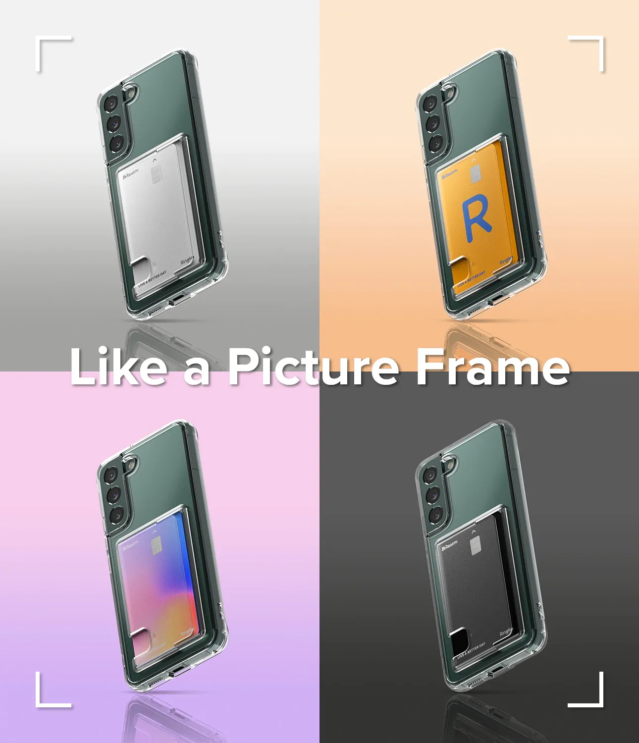 Etui z kieszonką na kartę dokumenty do Galaxy S22+ Fusion Card przezroczysty 11