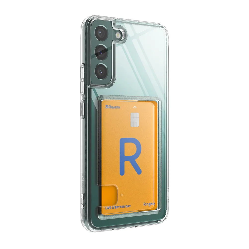 Etui z kieszonką na kartę dokumenty do Galaxy S22+ Fusion Card przezroczysty 2