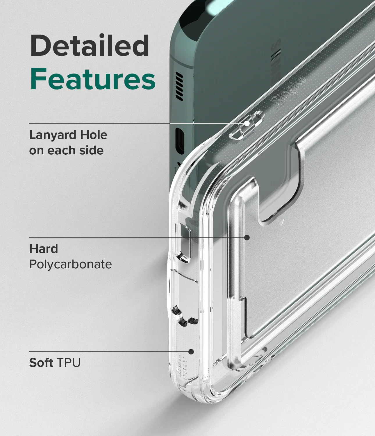 Etui z kieszonką na kartę dokumenty do Galaxy S22+ Fusion Card przezroczysty 5