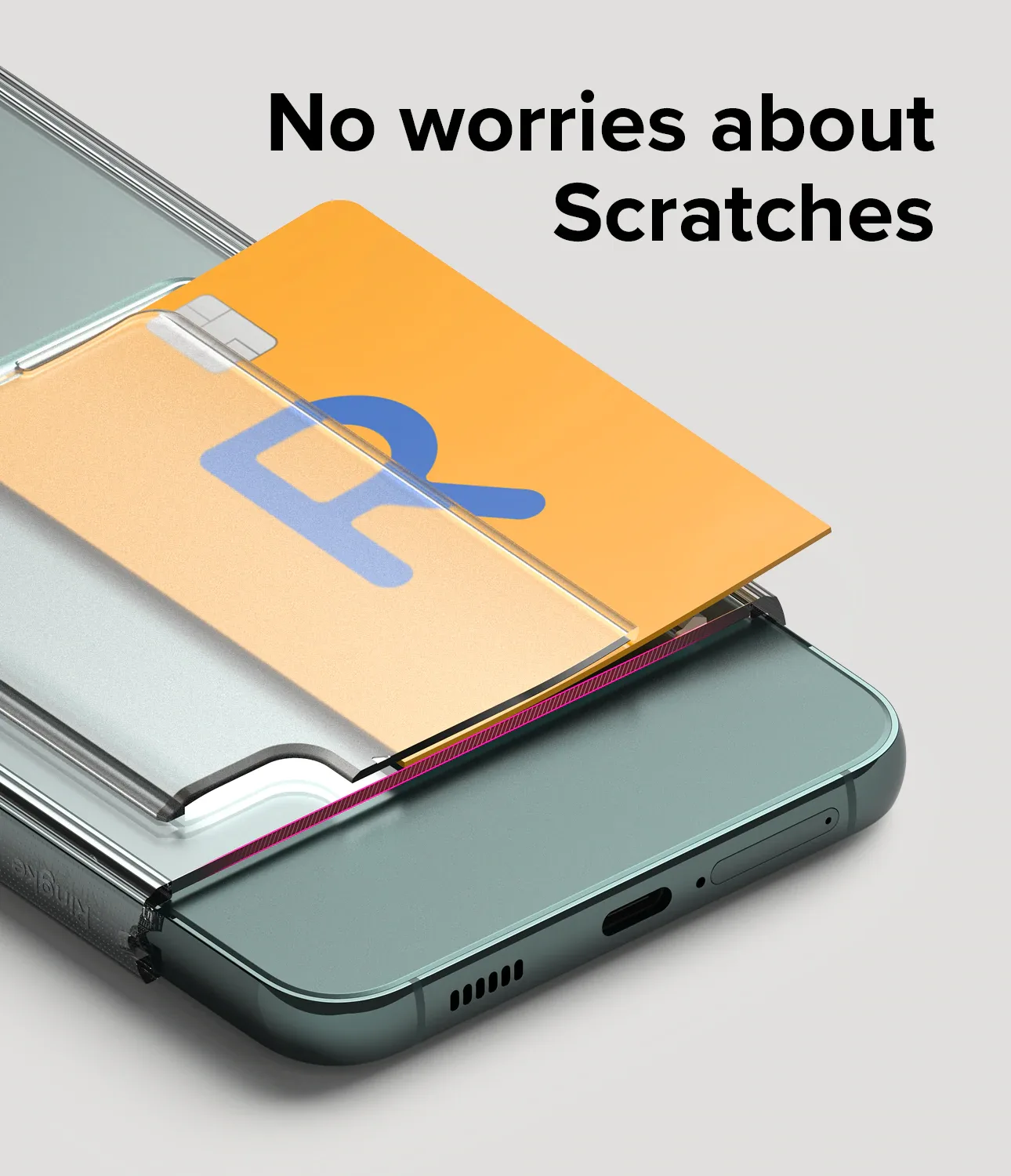Etui z kieszonką na kartę dokumenty do Galaxy S22+ Fusion Card przezroczysty 7