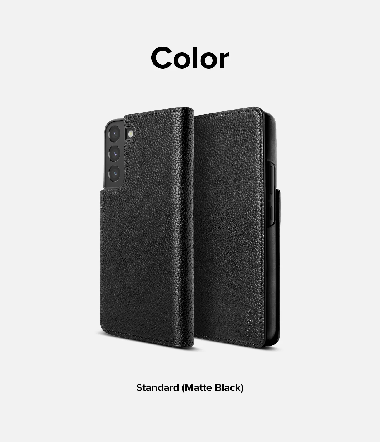 Kožna futrola na preklop za Galaxy S22+ Folio Signature, crna 6