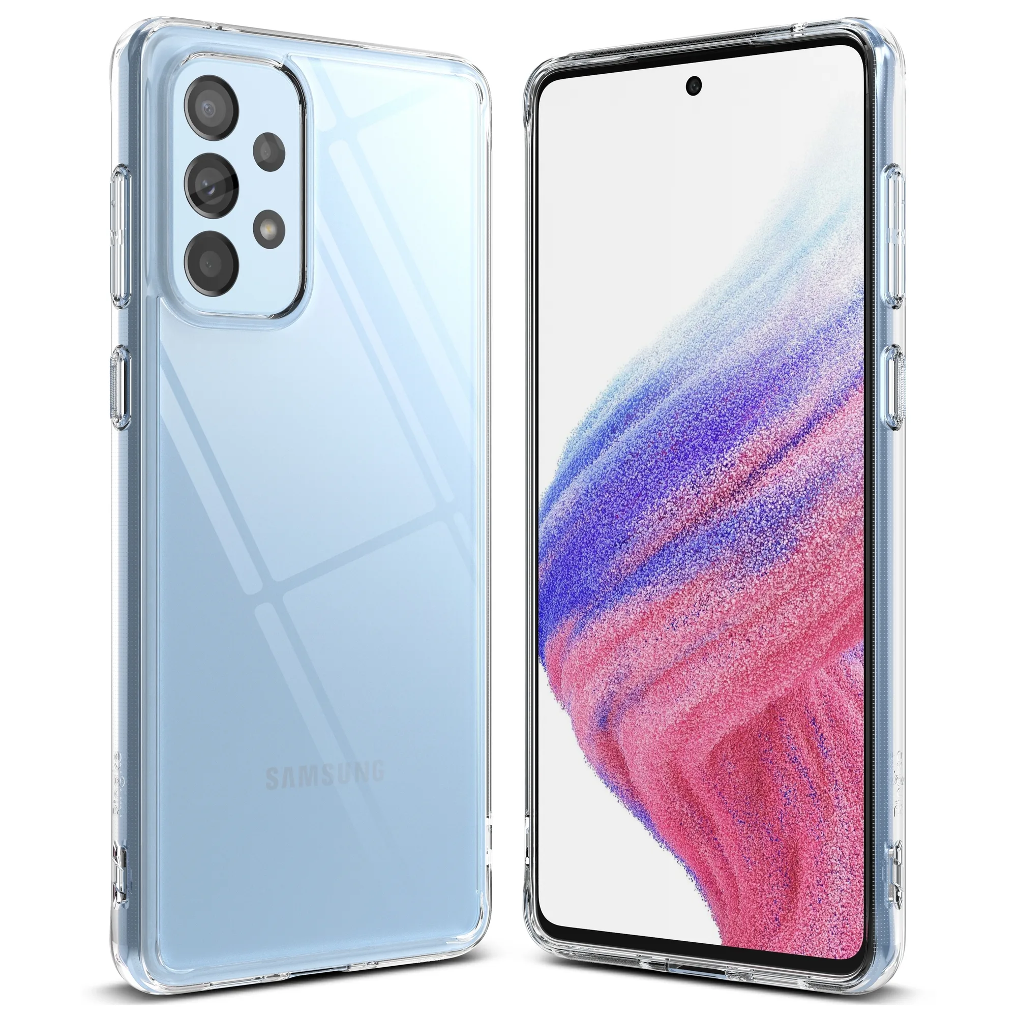 Galaxy A73 Fusion átlátszó tok gélkerettel