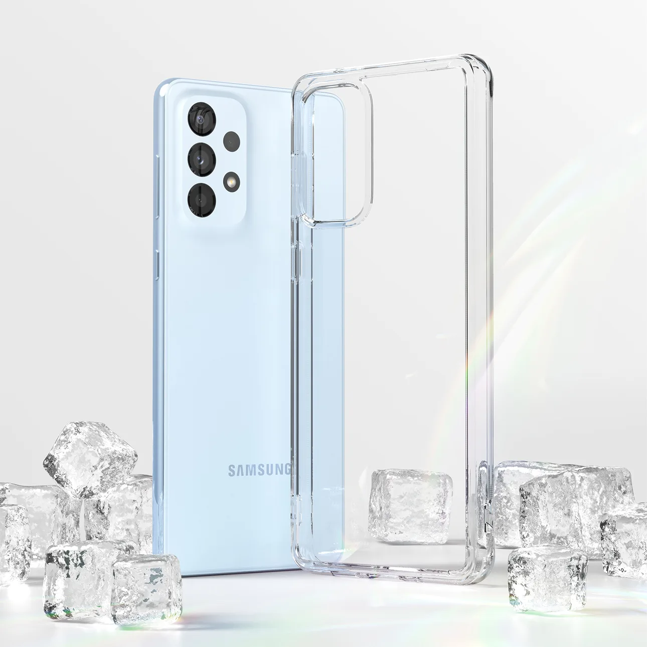 Etui pokrowiec z żelową ramką Galaxy A73 Fusion przezroczysty 3