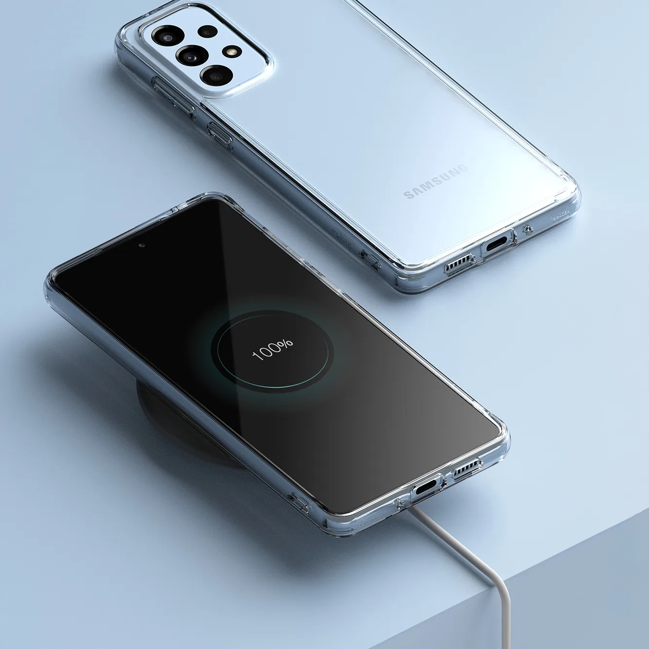 Etui pokrowiec z żelową ramką Galaxy A73 Fusion przezroczysty 7