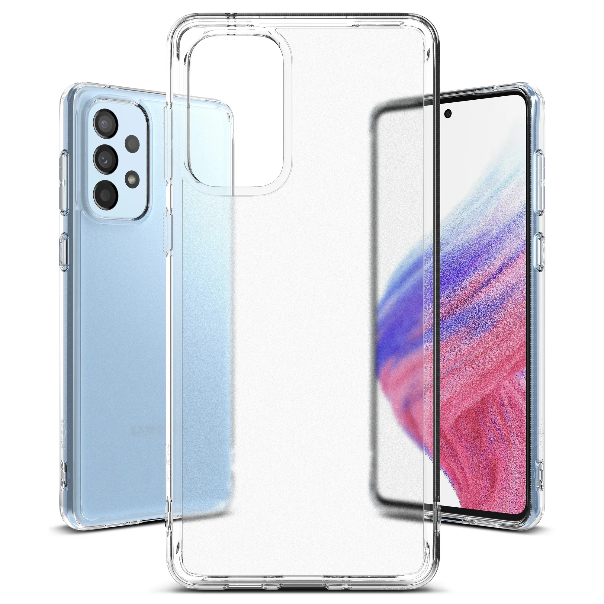 Puzdro Galaxy A73 Fusion s matným polopriehľadným gélovým rámom 2