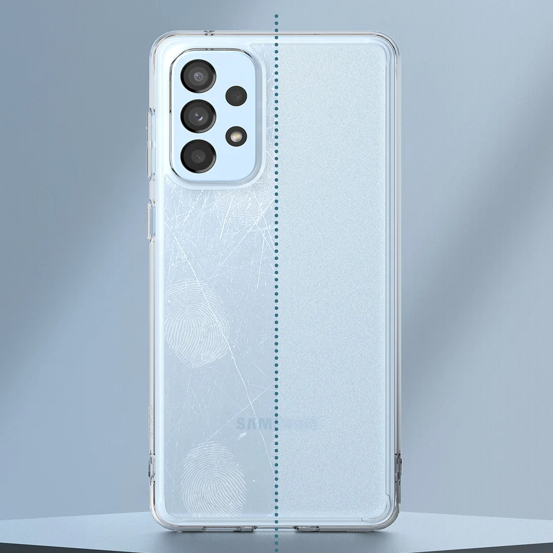 Puzdro Galaxy A73 Fusion s matným polopriehľadným gélovým rámom 3