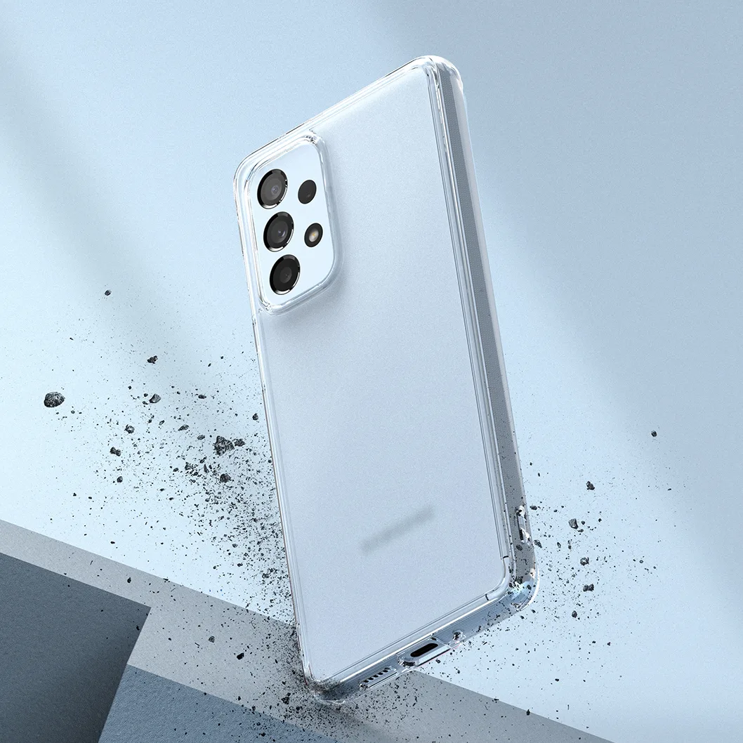 Puzdro Galaxy A73 Fusion s matným polopriehľadným gélovým rámom 5