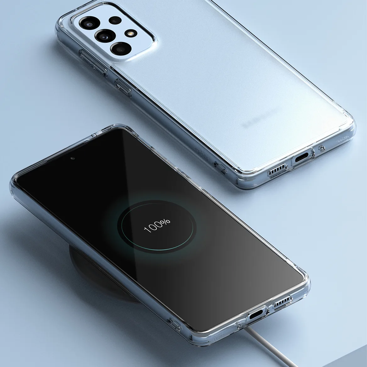 Puzdro Galaxy A73 Fusion s matným polopriehľadným gélovým rámom 7