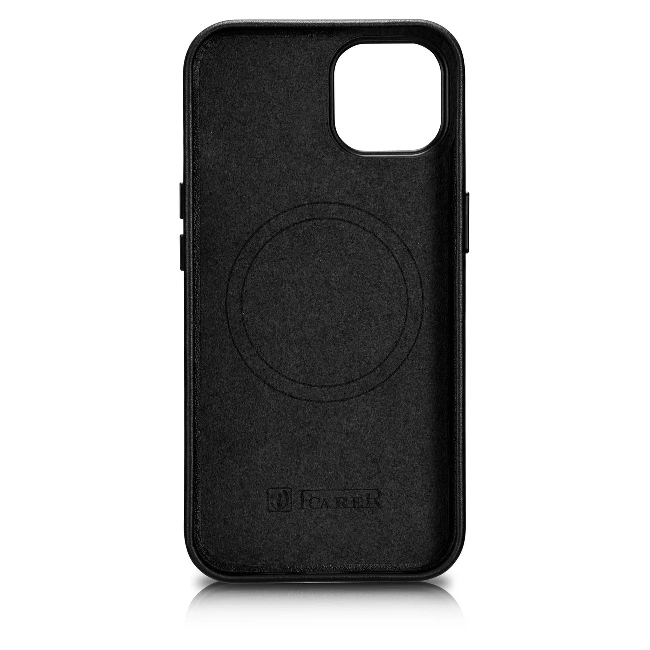 Husă din piele naturală pentru iPhone 14 Plus MagSafe Case Leather, negru 3