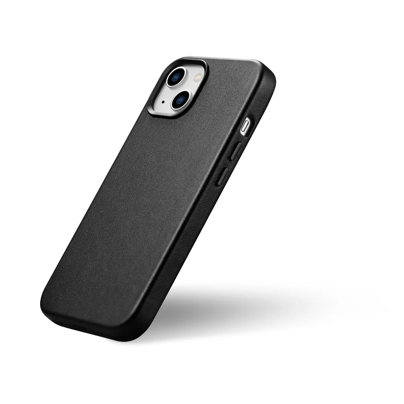 Husă din piele naturală pentru iPhone 14 Plus MagSafe Case Leather, negru 9