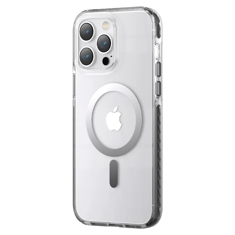 PQY Ice Crystal sorozat szürke mágneses iPhone 14 tok