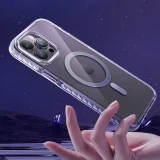 PQY Ice Crystal Series Graue MagSafe-Magnethülle für iPhone 14 10