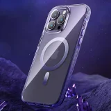 PQY Ice Crystal Series Graue MagSafe-Magnethülle für iPhone 14 2
