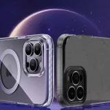 PQY Ice Crystal Series Graue MagSafe-Magnethülle für iPhone 14 4