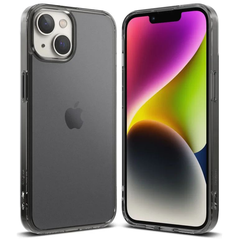 Védőtok iPhone 14 Plus készülékhez, Fusion Matte gélkerettel, szürke