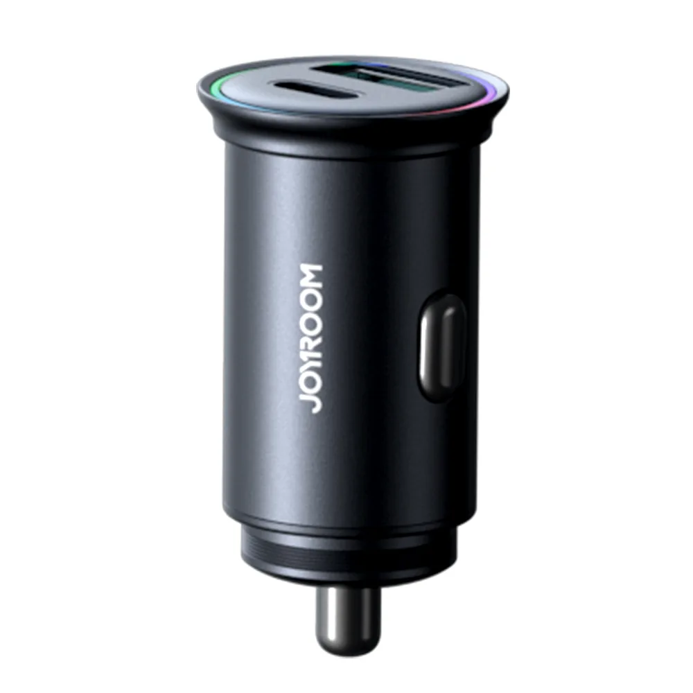 Mini ładowarka samochodowa 60W USB-A QC3.0 USB-C PD czarna 3