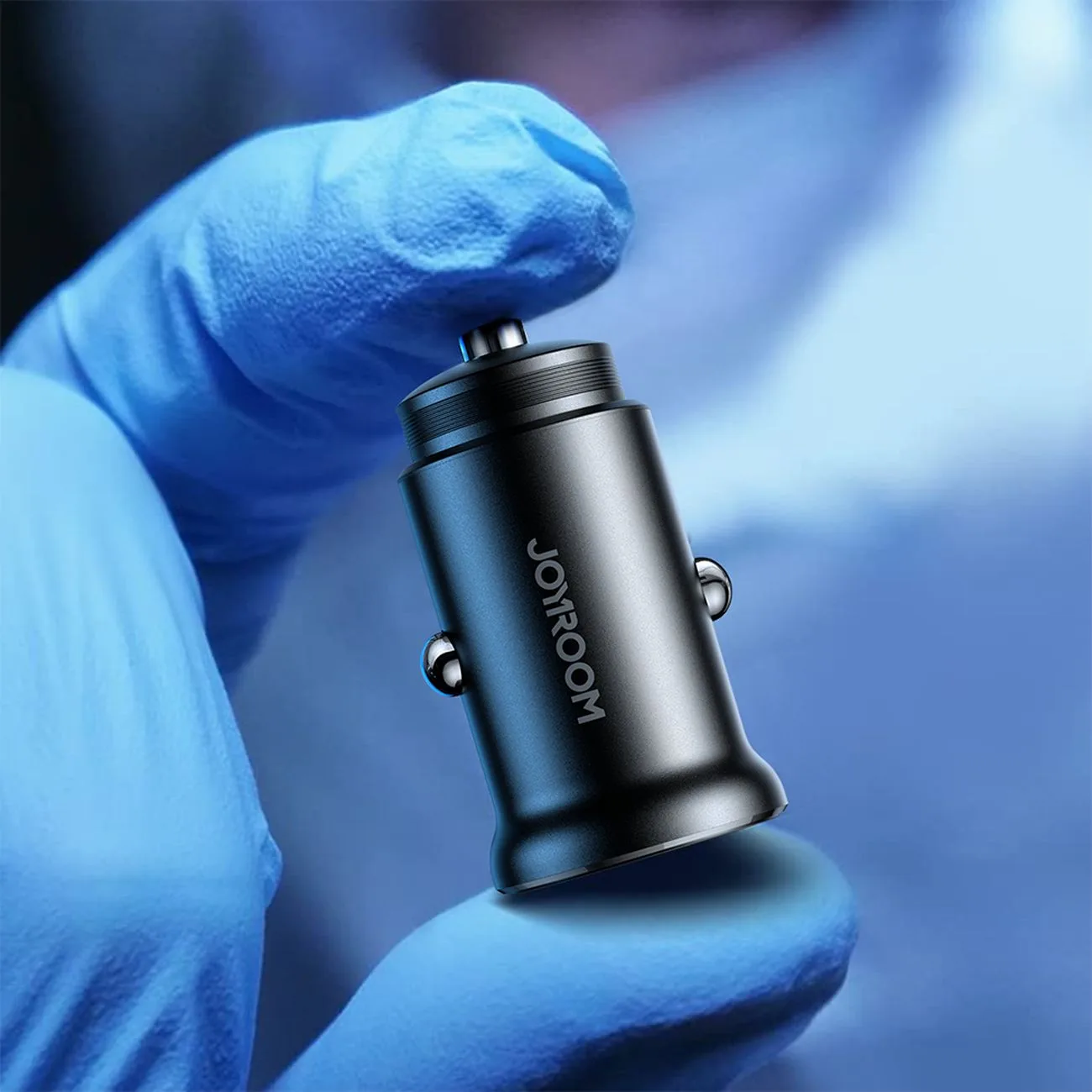 30W Mini Car Charger USB-A QC3.0 USB-C PD Black 10