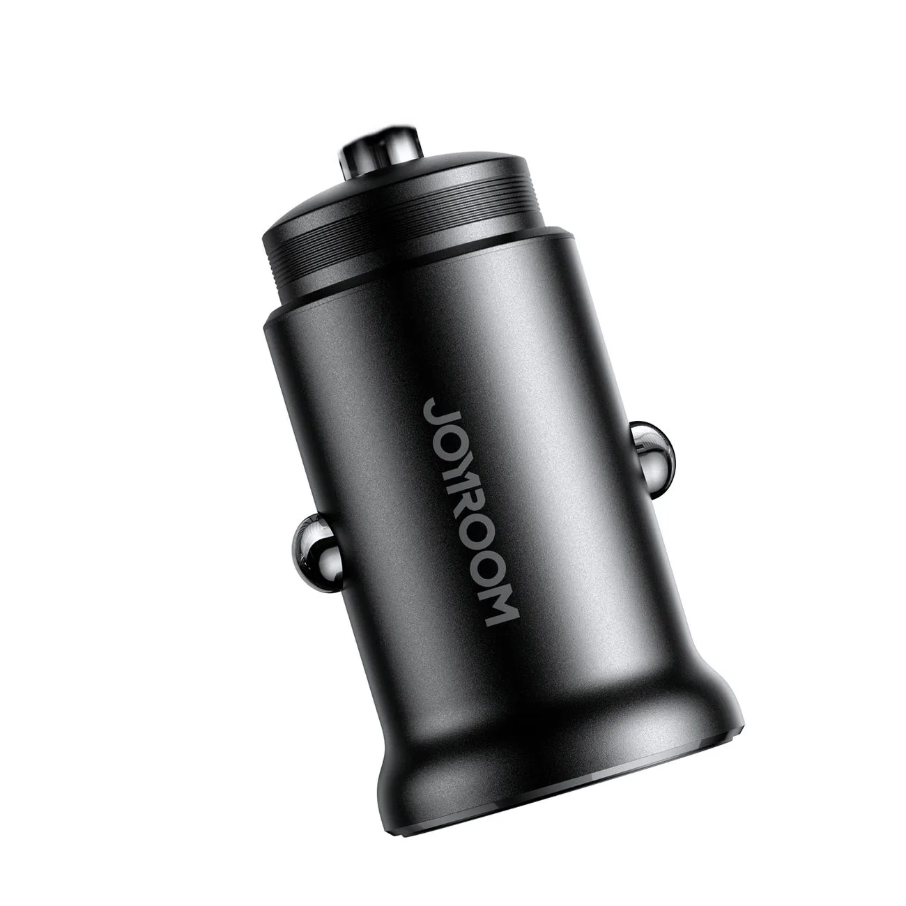 30W Mini Car Charger USB-A QC3.0 USB-C PD Black 2