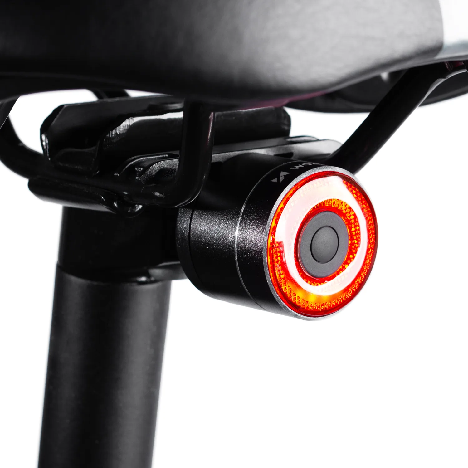 USB-C LED hátsó kerékpárlámpa, piros fény, STOP érzékelő, fekete