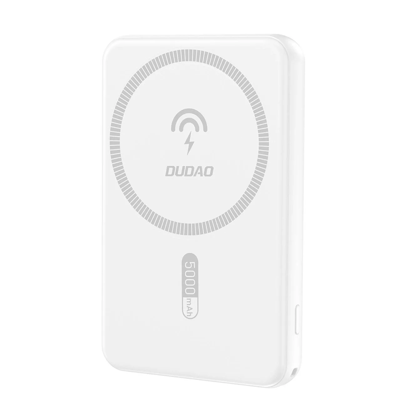 5000 mAh-s mágneses powerbank MagSafe indukciós töltővel, fehér