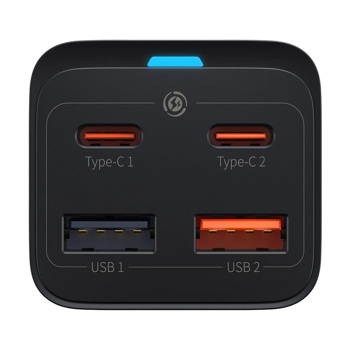 Rýchla nabíjačka GaN3 Pro do zásuvky 2x USB-C / 2x USB 65 W PD QC + 1 m USB-C kábel, čierna 3