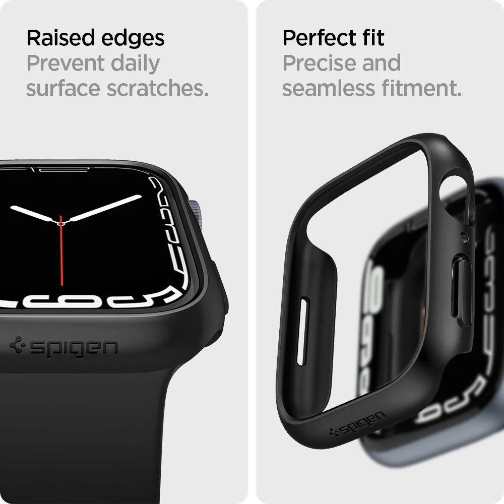 Védőtok Apple Watch 7 / 8 45 mm-es Thin Fit fekete 8