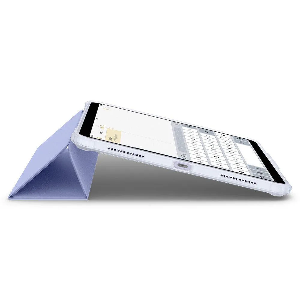 Tartóval ellátott tok Apple iPad Air 4 2020 / 5 2022 Ultra Hybrid Pro készülékekhez, levendula színű 7