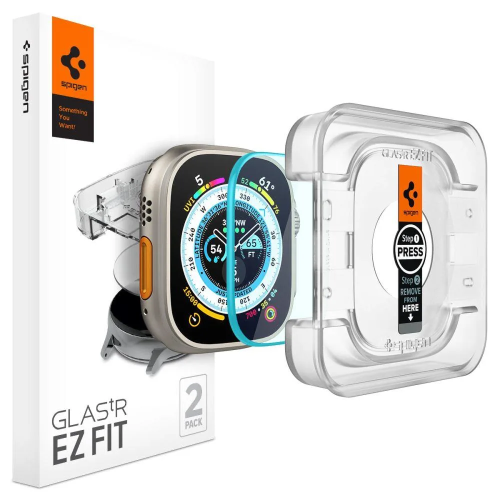 GlastR EZ Fit edzett üveg az Apple Watch Ultra 49 mm-hez, 2 db-os szett
