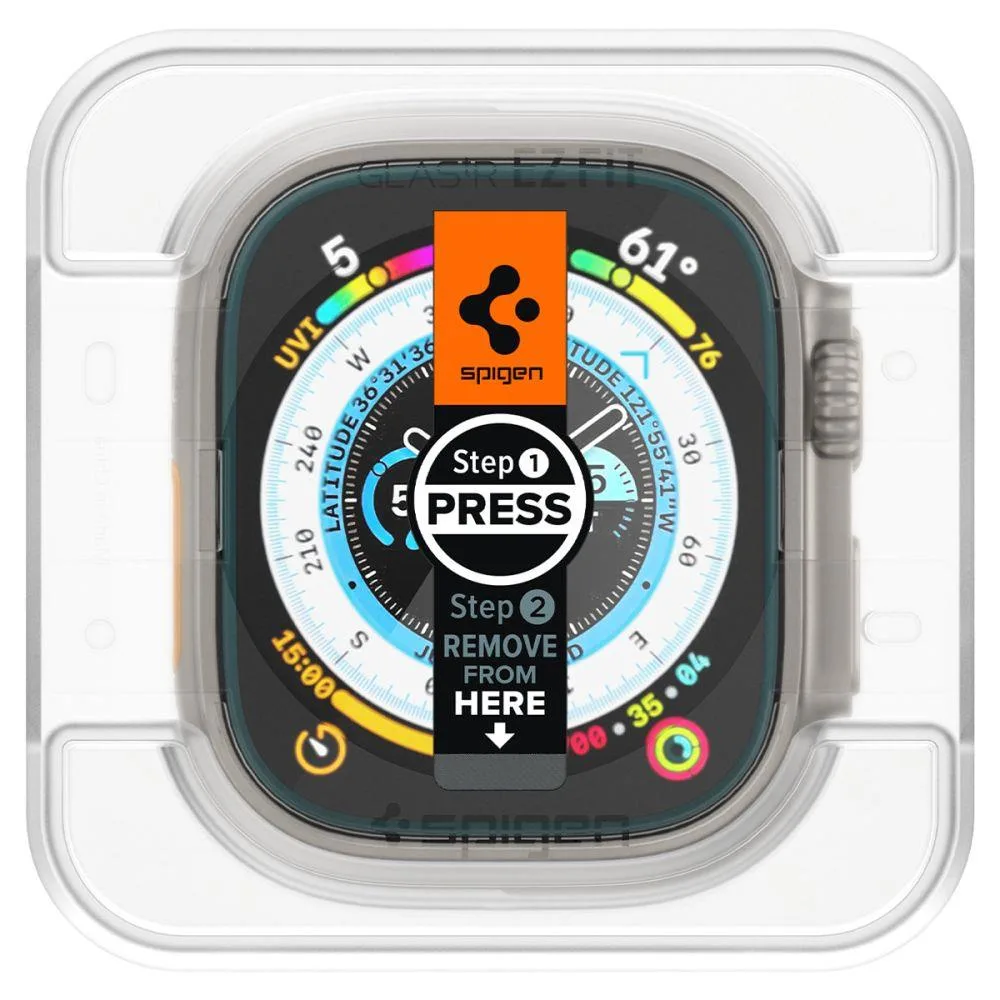 GlastR EZ Fit edzett üveg az Apple Watch Ultra 49 mm-hez, 2 db-os szett