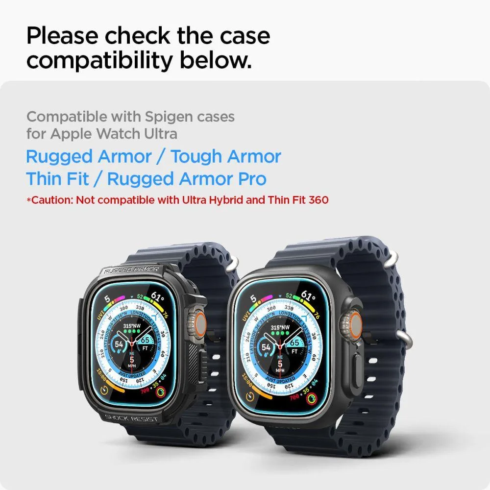 GlastR EZ Fit edzett üveg az Apple Watch Ultra 49 mm-hez, 2 db-os szett 6