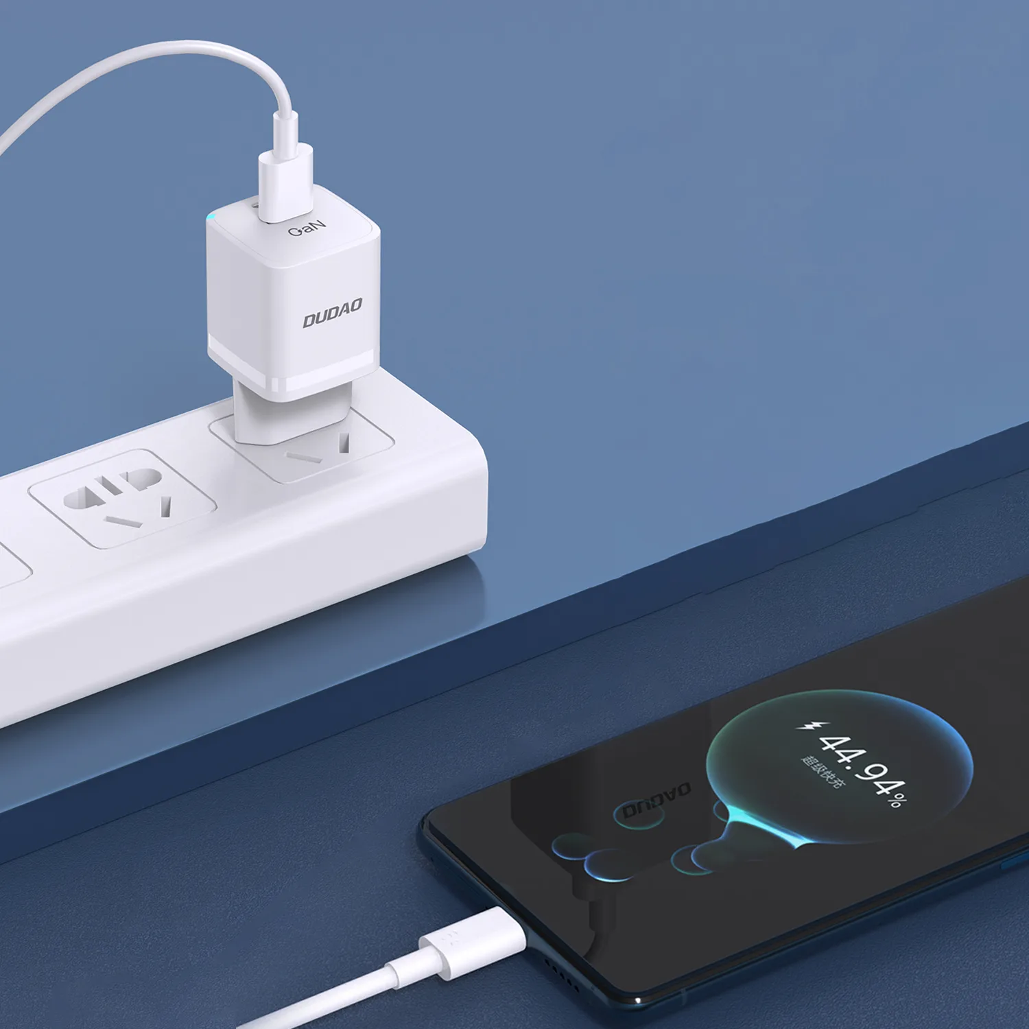 33-W-GaN-PPS-USB-C-USB-A-Wandladegerät, weiß 3